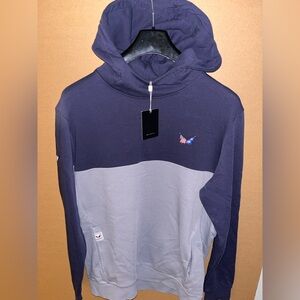 NWT LEVELWEAR SECESSION Hoodie Mens Sz M Navy Blue Gray L/S Golf SC New $$